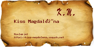 Kiss Magdaléna névjegykártya